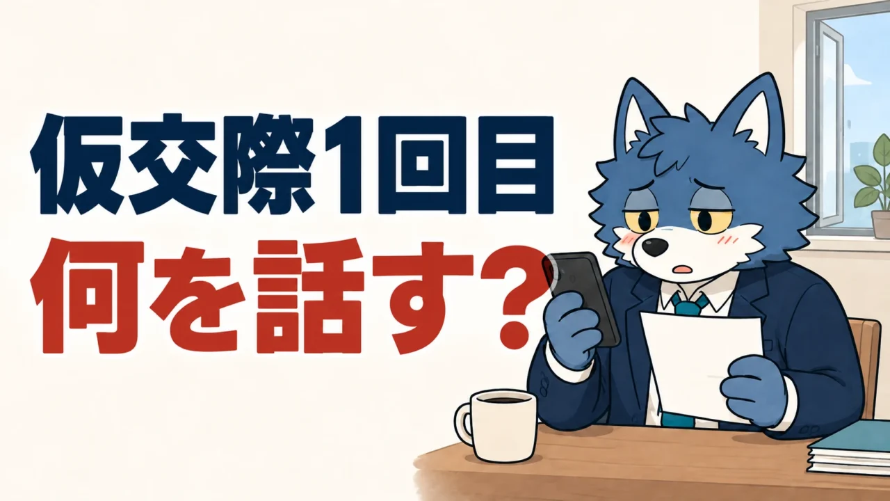 仮交際1回目、何を話す？初デートの会話を考えるウルフくん