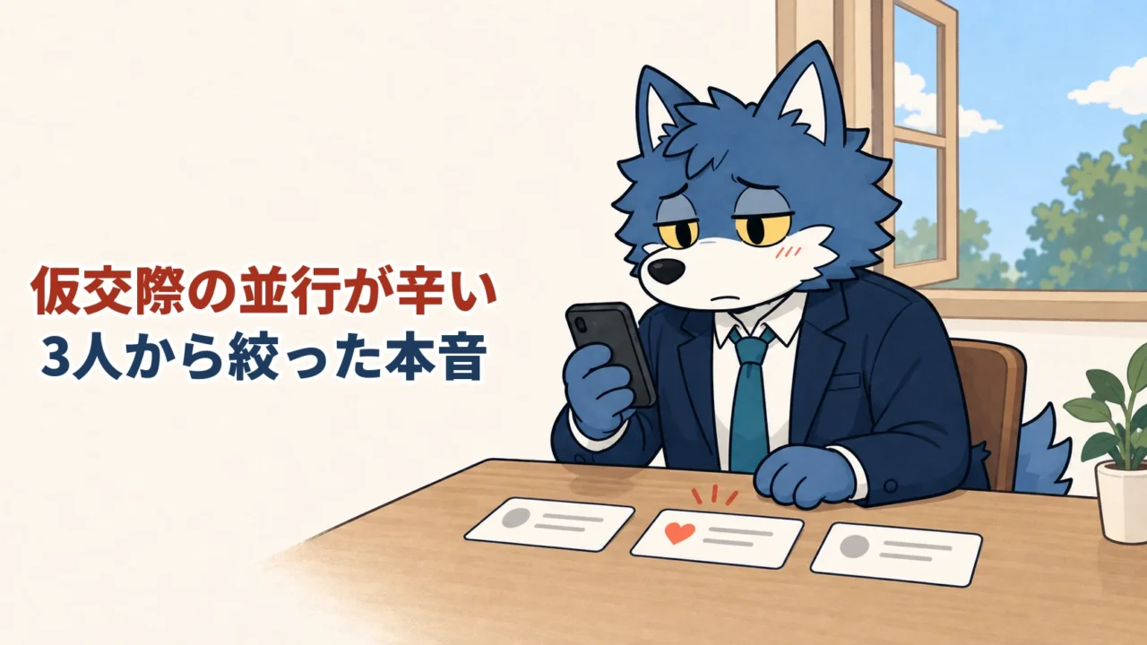 仮交際の並行が辛い。3人から絞った僕の本音を伝えるウルフくん。