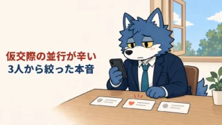 仮交際の並行が辛い。3人から絞った僕の本音を伝えるウルフくん。