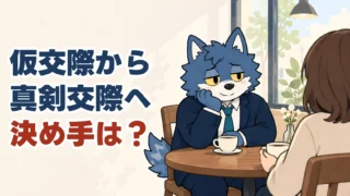 仮交際から真剣交際へ進む決め手は？一緒に過ごす居心地を大切にするウルフくん。
