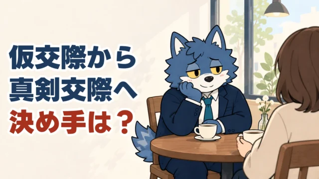 仮交際から真剣交際へ進む決め手は？一緒に過ごす居心地を大切にするウルフくん。